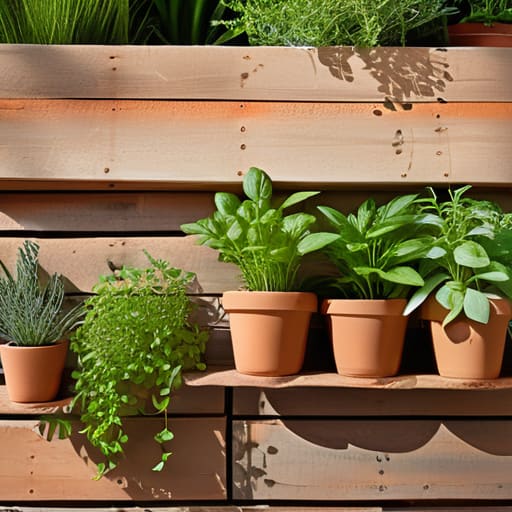 The Vertical Herb Garden using wooden pallets.