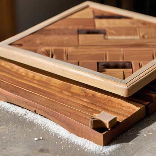 Handmade wooden minimalist coasters.