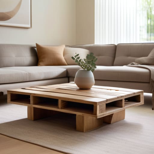 Minimalist pallet The Low-Profile Coffee Table.