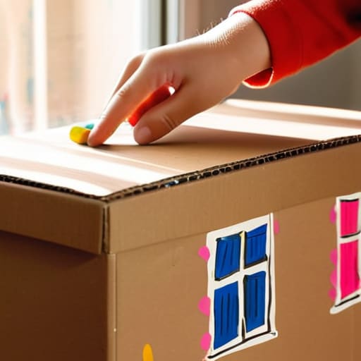 Kids playing in The Cardboard Box Kingdom.
