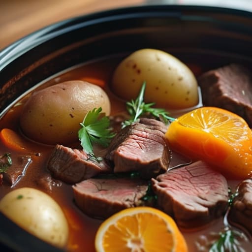 Easy Low-Maintenance Beef Stew with vegetables.